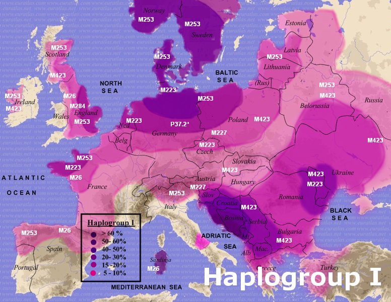 Haplogroup I map